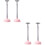 4 Pcs Practical Toilet Suction Pipe Cleaner For Home Office Pink 6