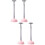 4 Pcs Practical Toilet Suction Pipe Cleaner For Home Office Pink 7