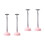 4 Pcs Practical Toilet Suction Pipe Cleaner For Home Office Pink 4