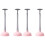 4 Pcs Practical Toilet Suction Pipe Cleaner For Home Office Pink 2