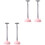 4 Pcs Practical Toilet Suction Pipe Cleaner For Home Office Pink 3