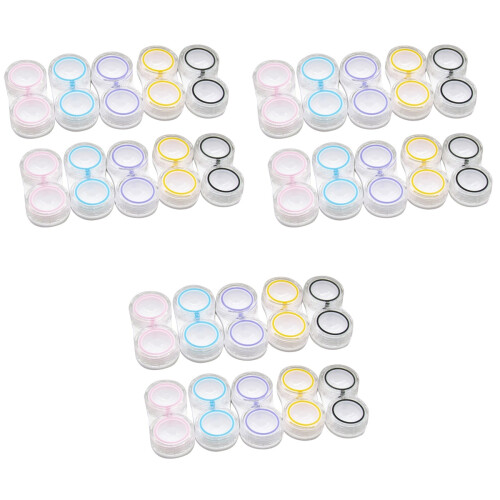 45Pcs Lens Holder Clamshell Design Assorted Color Compact and Durable 2