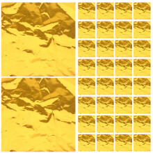 200Pcs Aluminum Foil Chocolate Wrappers Gold Candy Packaging Sheets