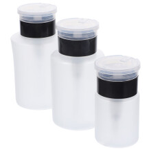 3Pcs Refillable Nail Polish Remover Pump Dispensers Storage Bottles