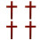 4Pcs Wooden Wall Cross Hanging Religious Decor 7