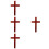 4Pcs Wooden Wall Cross Hanging Religious Decor 9