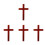 4Pcs Wooden Wall Cross Hanging Religious Decor 4