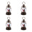 4Pcs Christmas Snow Globes Lanterns Table Decor Battery Or Usb Powered 4