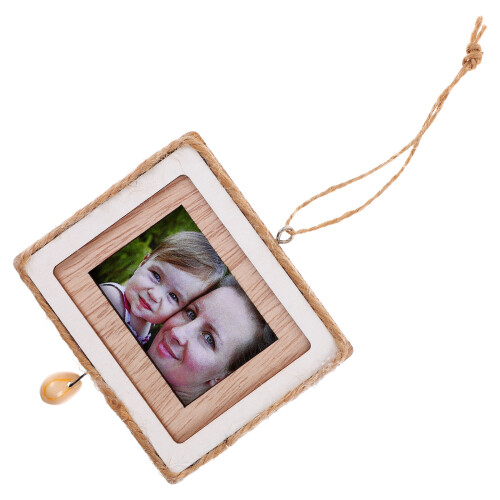 2Pcs Unfinished Wooden Picture Frame For Tiny House Decor Square