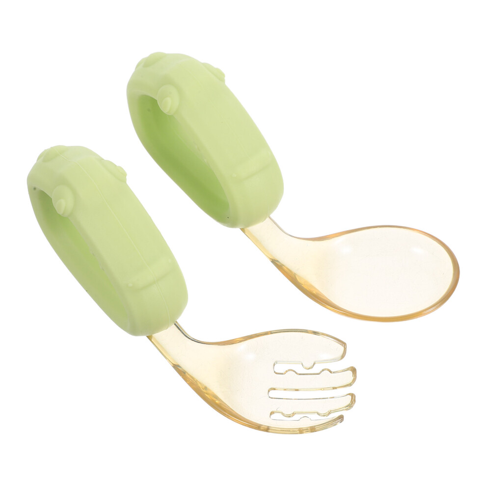 1Set Toddler Feeding Utensils - Spoons And Forks For 1-Year- Villcase