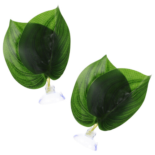 8 Pcs Reptile Plastic Aquarium Plants Decor For Fish Tank
