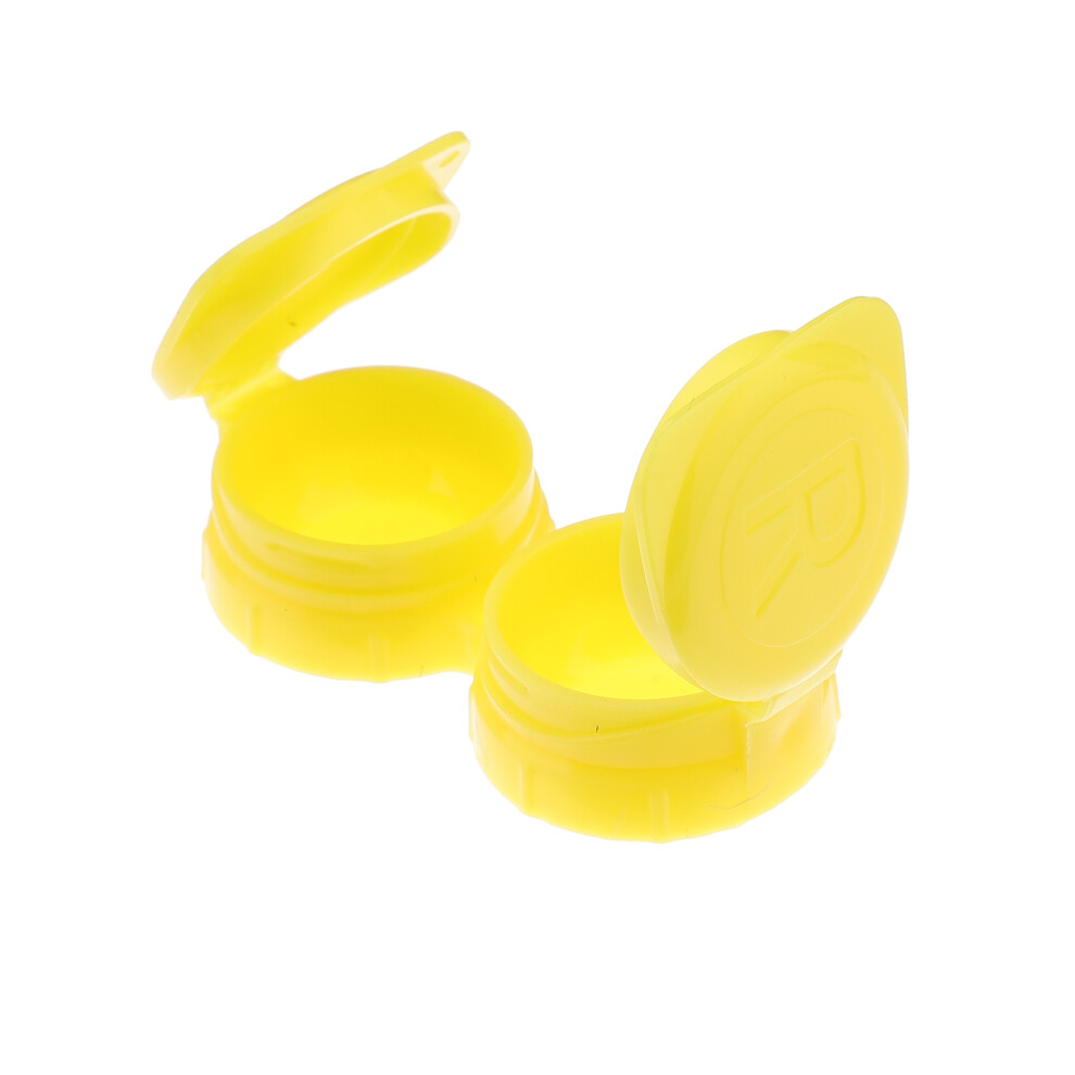 Villcase Yellow 10Pcs Lenses Case Holder Storage Box For Home And Travel