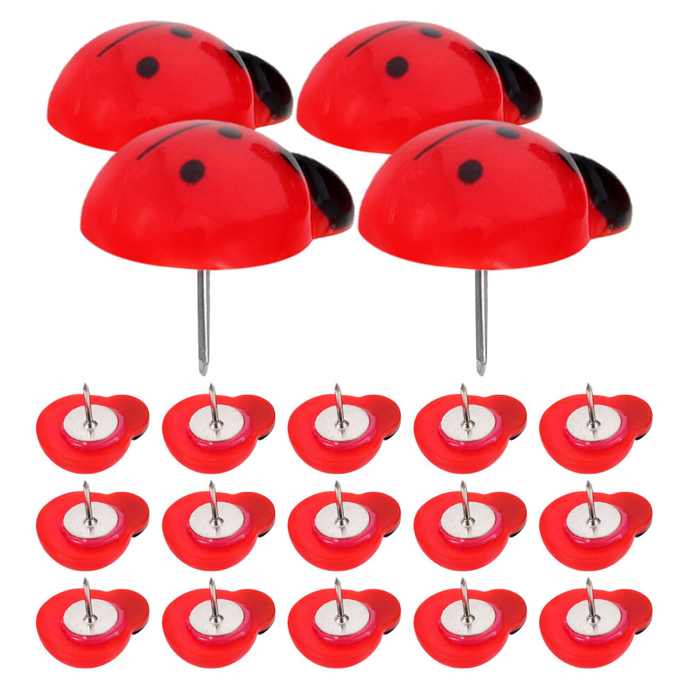 90 Pcs Ladybug Push Pins For Cork Board Photo Wall Maps Bulletin Board 033590318996