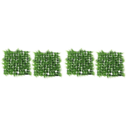 4 Pcs Plastic Aquatic Grass Micro Landscape Aquarium Decor Green 2