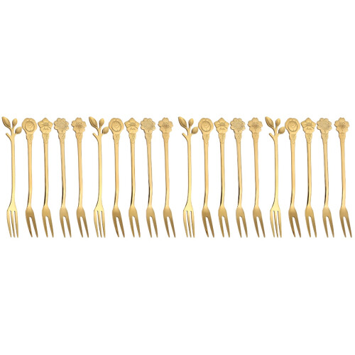 20 Pcs Decorative Fruit Forks For Dessert Tasting And Cake Multi-Use 1