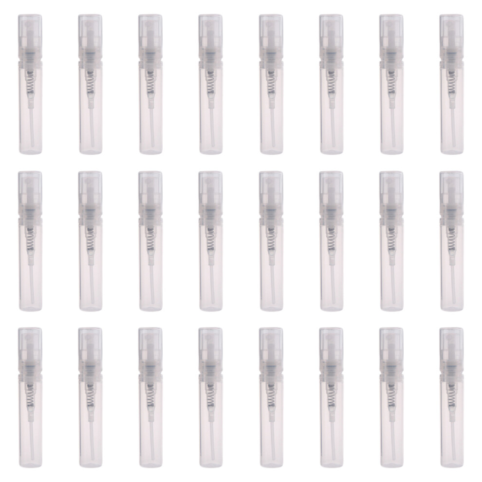 Happyyami 150 Pcs Mini Empty Perfume Atomizer Clear Plastic Spray Bottles 3Ml