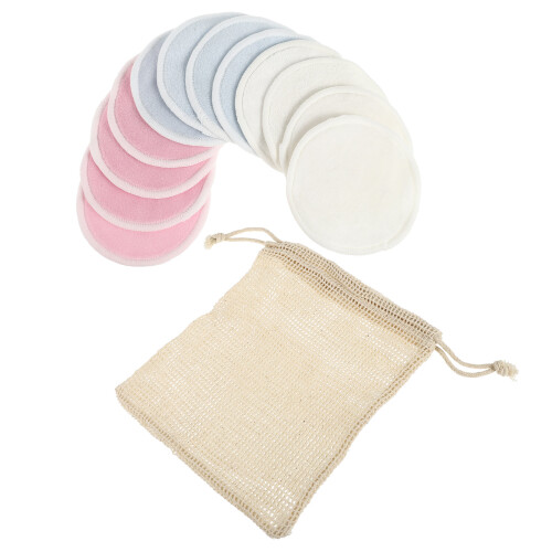 13Pcs In 1 Set Reusable Makeup Remover Pads Double Layer Bamboo Fiber 2