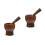 2 Sets Wooden Garlic Grinder With Pestle For Kitchen And 6