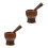 2 Sets Wooden Garlic Grinder With Pestle For Kitchen And 5