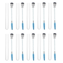 10Pcs Eyelash Extensions Brush Tube Glitter Eyebrow Comb