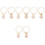 8 Pcs Letter Charms Chain For Water Bottle Hanging Decor 5