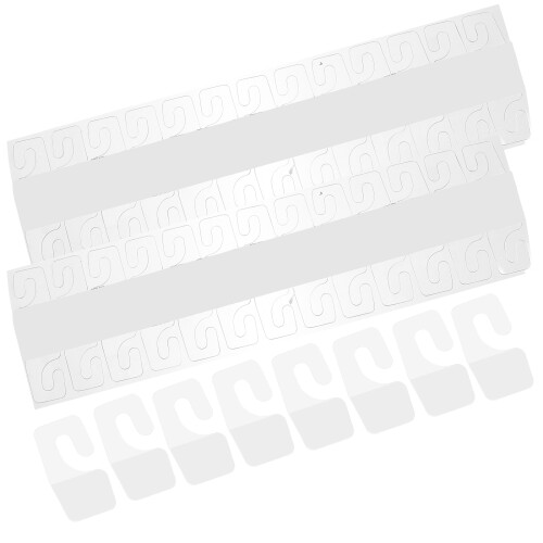 400 Pcs Clear Self Adhesive PVC Hanging Tabs For Retail Display