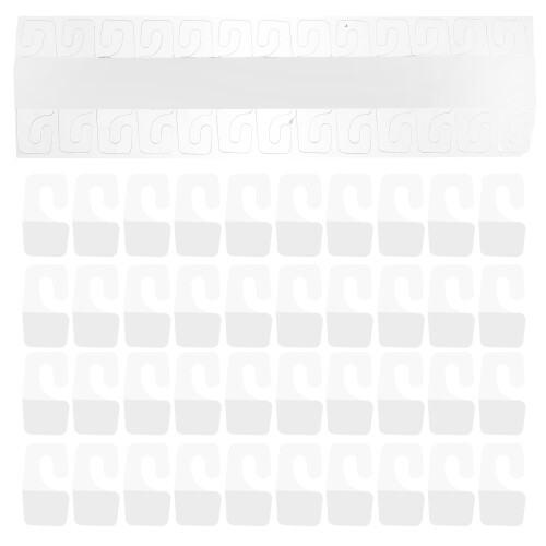400 Pcs Clear Self Adhesive PVC Hanging Tabs For Retail Display 1