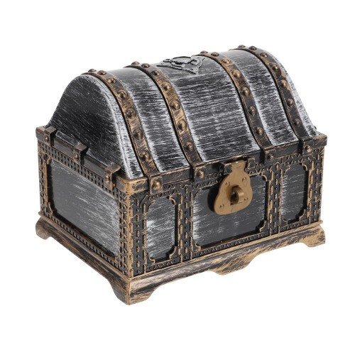 2Pcs Decorative Treasure Chest Multi-Function Vintage Pirate Box