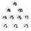 3 Sets Double Sided Table Numbers Clear Triangle Place Cards 1-10 2