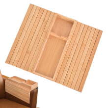Sofa Tray With Cup Holder Foldable Anti-Slip Armrest Tray Chaise Longue Or Recliner Lightweight Drink Organizer