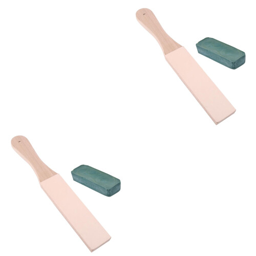 4 Pcs Handmade Sharpening Board With And Paste 2