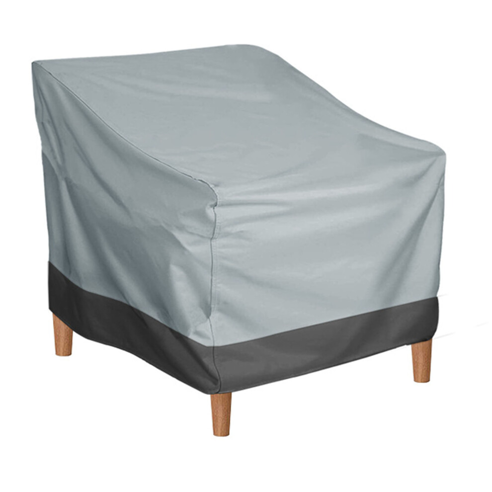 (Grey 420D) Patio Chair Cover Oxford Cloth Water Resistant 190T Grey Black-image-OPC-PKXQRT2-NEW
