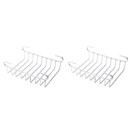 2Pcs Silver Bread Cooling Rack Stainless Steel Food Holder Bread Shelf 1