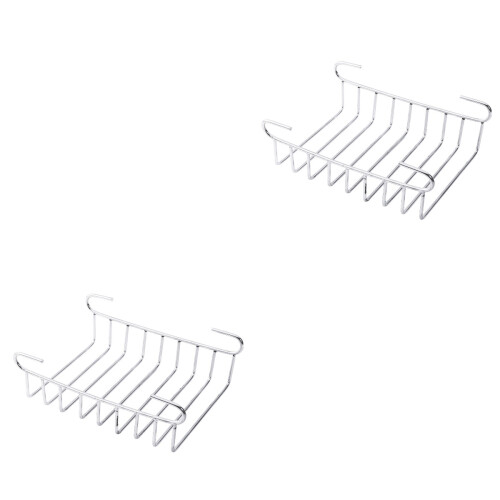 2Pcs Silver Bread Cooling Rack Stainless Steel Food Holder Bread Shelf 2