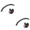2Pcs Baby Stroller Handrail Removable Armrest Cover (Black) 6