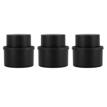 (Yellow) 3pcs Soda Bottle Stopper Press Type Reusable Sealing Covers Black