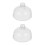 2Pcs Ceramic Cake Plate With Glass Cover 3