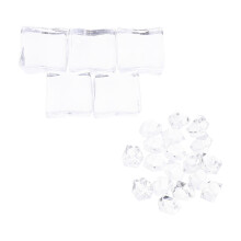 3 Sets Faux Acrylic Ice Cubes For Photography Props