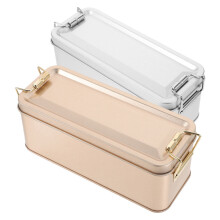 6 Pcs Rectangular Tin Boxes With Lids For Cookie Candy Jewelry Storage