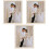 3Pcs Pearl Picture Frame Wedding Desktop Tabletop Photo Display 6