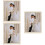 3Pcs Pearl Picture Frame Wedding Desktop Tabletop Photo Display 10