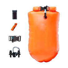 Open Water Swim Buoy Inflatable Safety Float For Pool Training Beach Boating And Snorkeling Orange