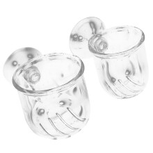 10 Pcs Glass Feeding Cup For Fish Red Worms Supply