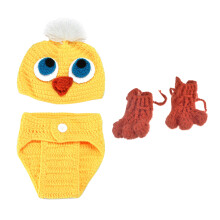 3Pcs Knitted Baby Costume Set With Shoes