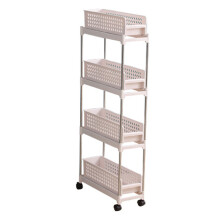 (3 Tier) 4-Tier Rolling Storage Cart Organizer for Home Kitchen Bathroom