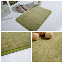 2Pcs 30X50Cm Coral Memory Foam Non-Slip Floor Mat Rug Green