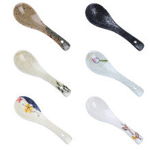 12 Pcs Ceramic Japanese Soup Spoons For Home Restaurant Assorted Color