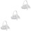 3Pcs Heart-Shaped Wedding Ring Pillow With Lace And Handle 5