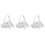 3Pcs Heart-Shaped Wedding Ring Pillow With Lace And Handle 4