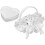3Pcs Heart-Shaped Wedding Ring Pillow With Lace And Handle 1